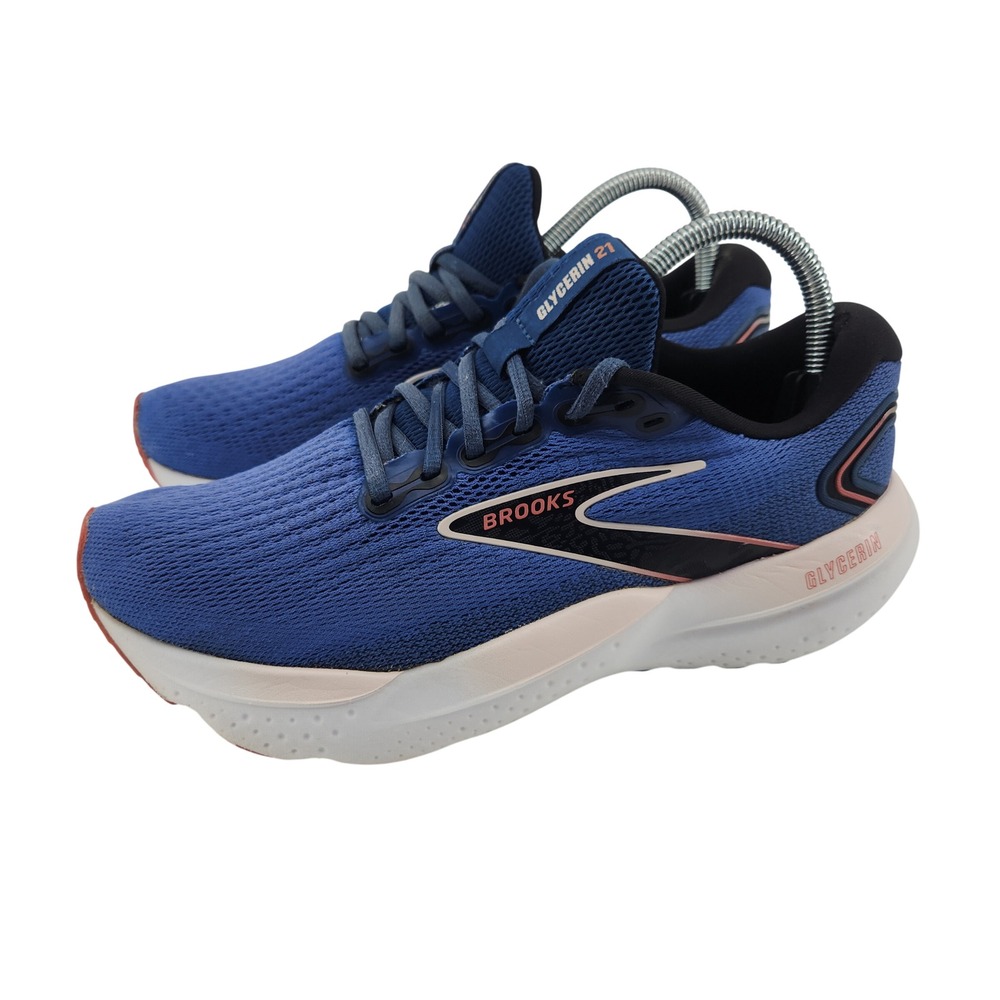 Brooks Glycerin 21 Running Shoes Womens 8.5 Blue Cushioned Athletic